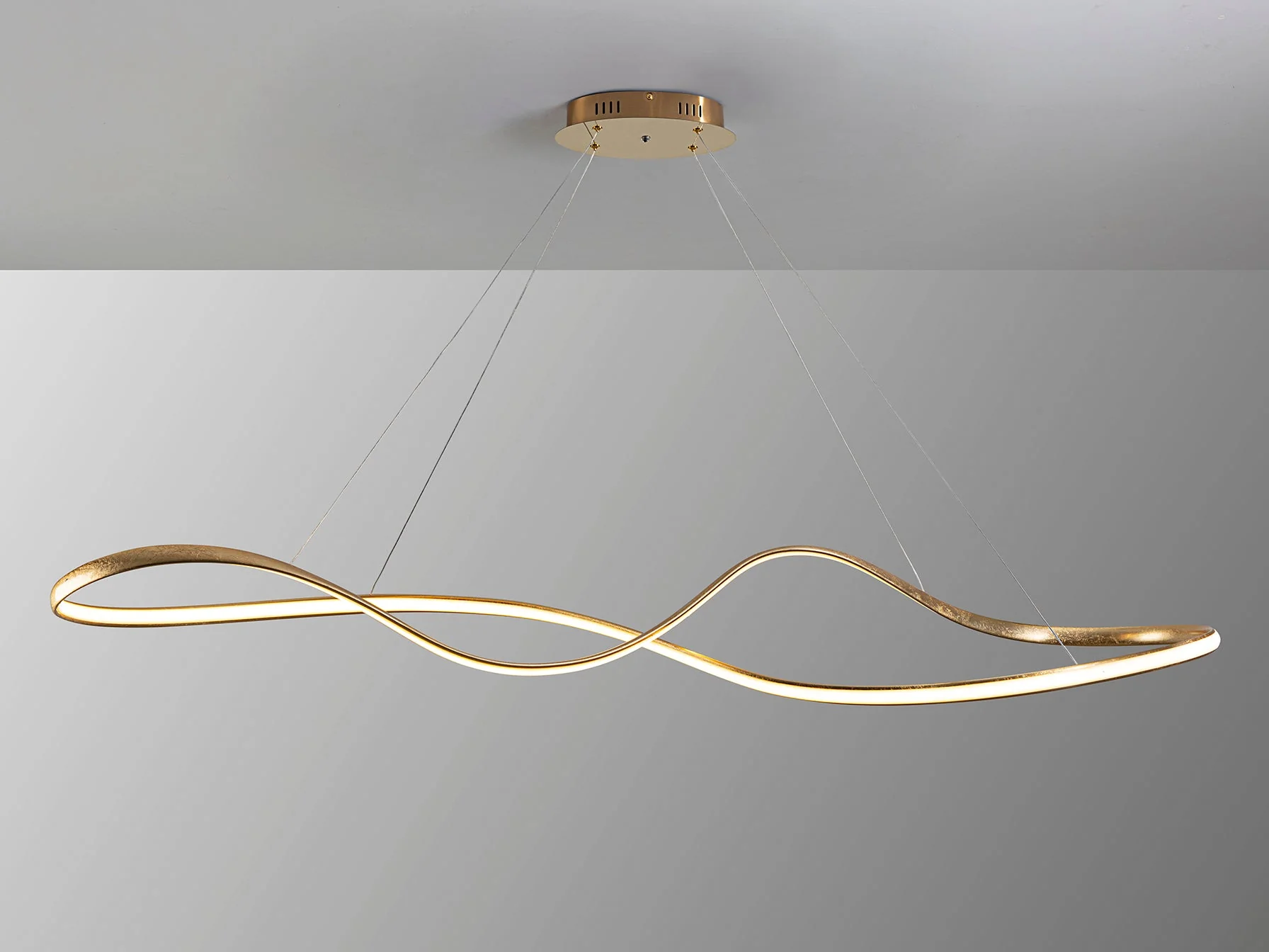 Lia Large LED Linear Pendant - Gold - Image 5
