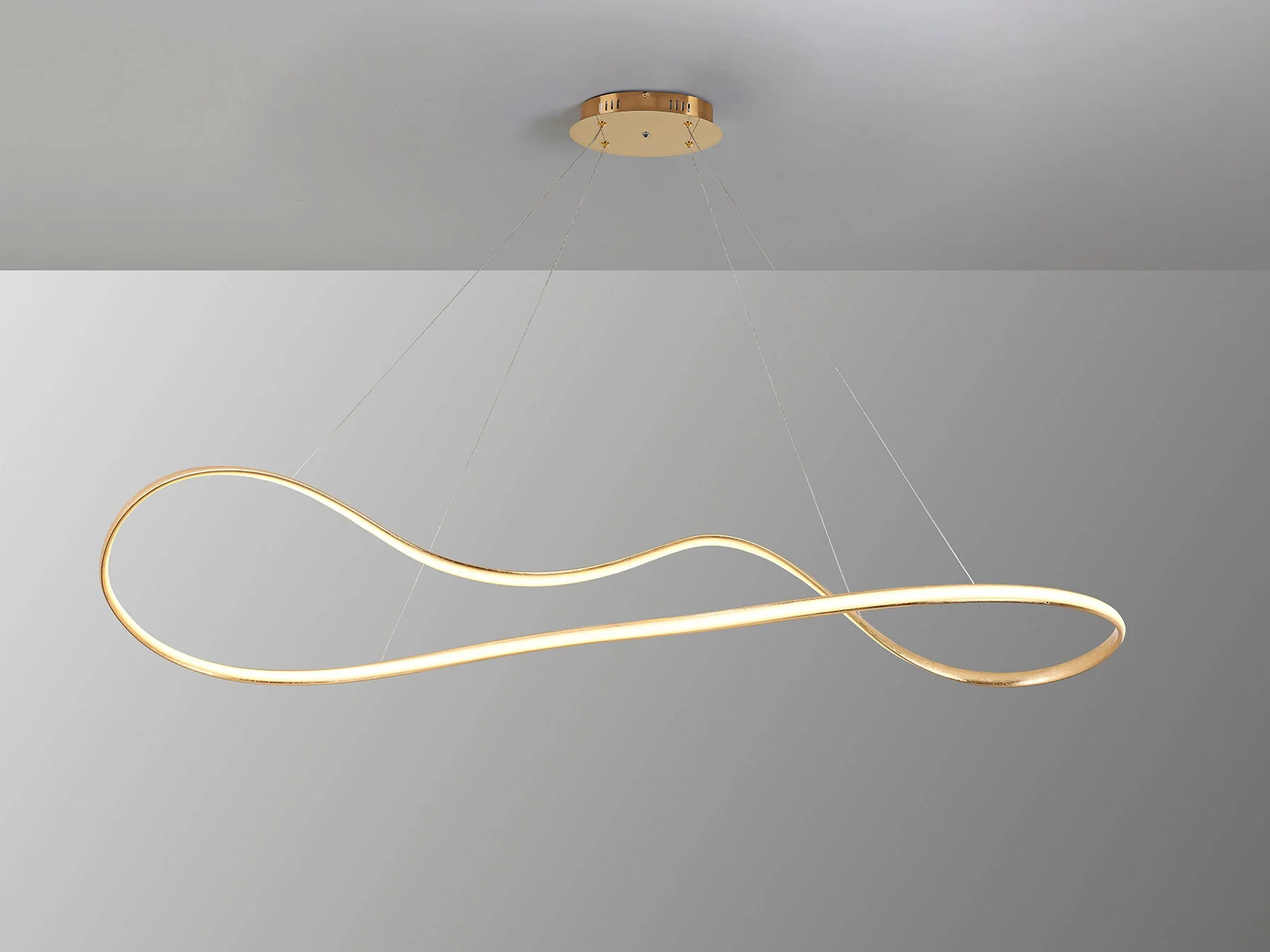 Lia Large LED Linear Pendant - Gold - Image 6