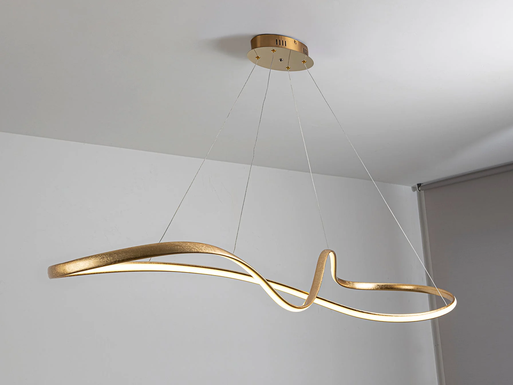 Lia Large LED Linear Pendant - Gold - Image 7