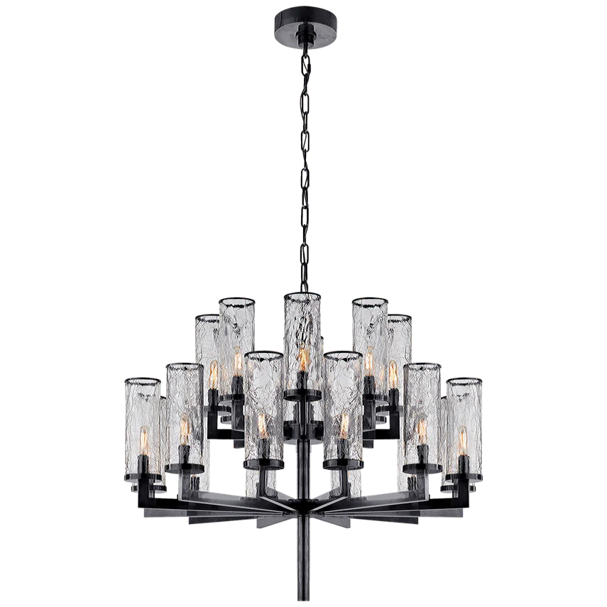 Liaison Double Tier Chandelier- Antique Brass/ Bronze - Image 3