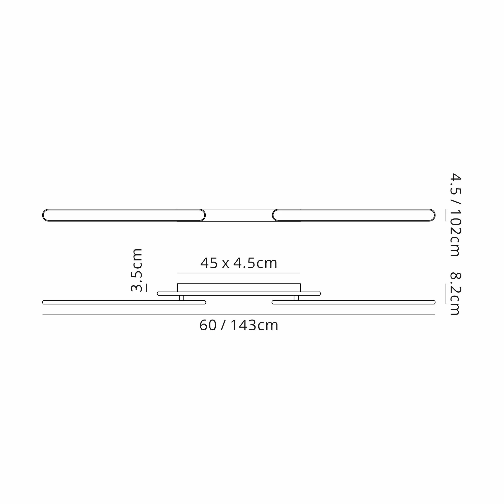 Lien Dimmable/Non Dimm Adjustable 3 Arm Flush Ceiling/Wall Lamp, 24W LED, 4000K, 1200lm - Image 4