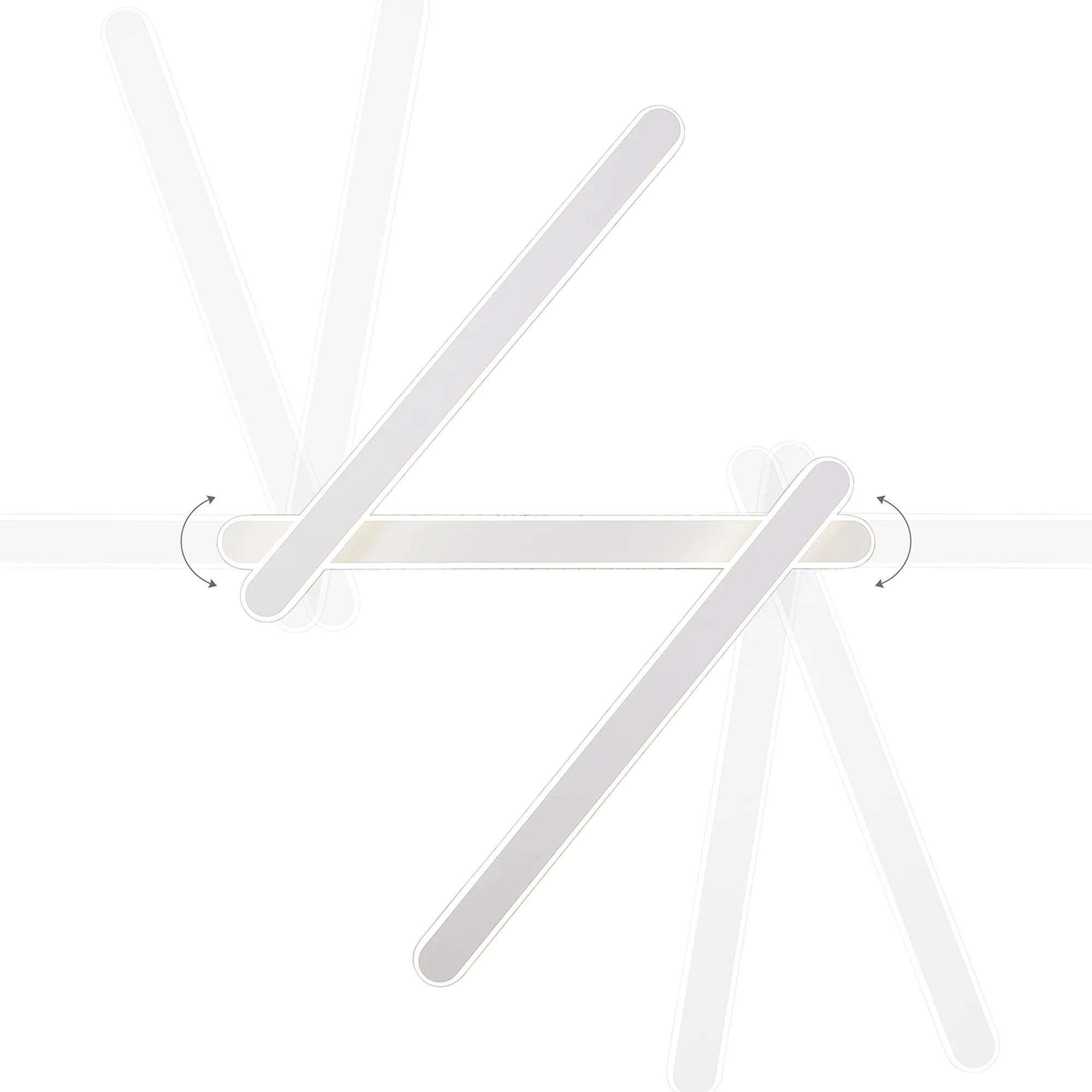 Lien Dimmable/Non Dimm Adjustable 3 Arm Flush Ceiling/Wall Lamp, 24W LED, 4000K, 1200lm - Image 6