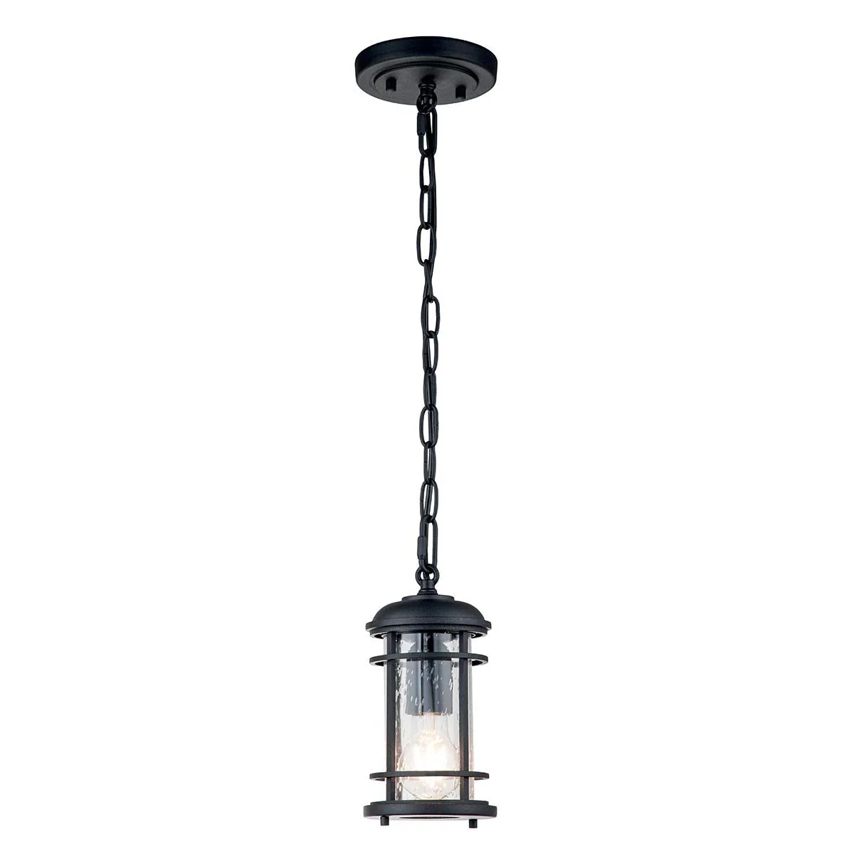Lighthouse 1Lt IP44 Pendant - Steel/Black - Image 2