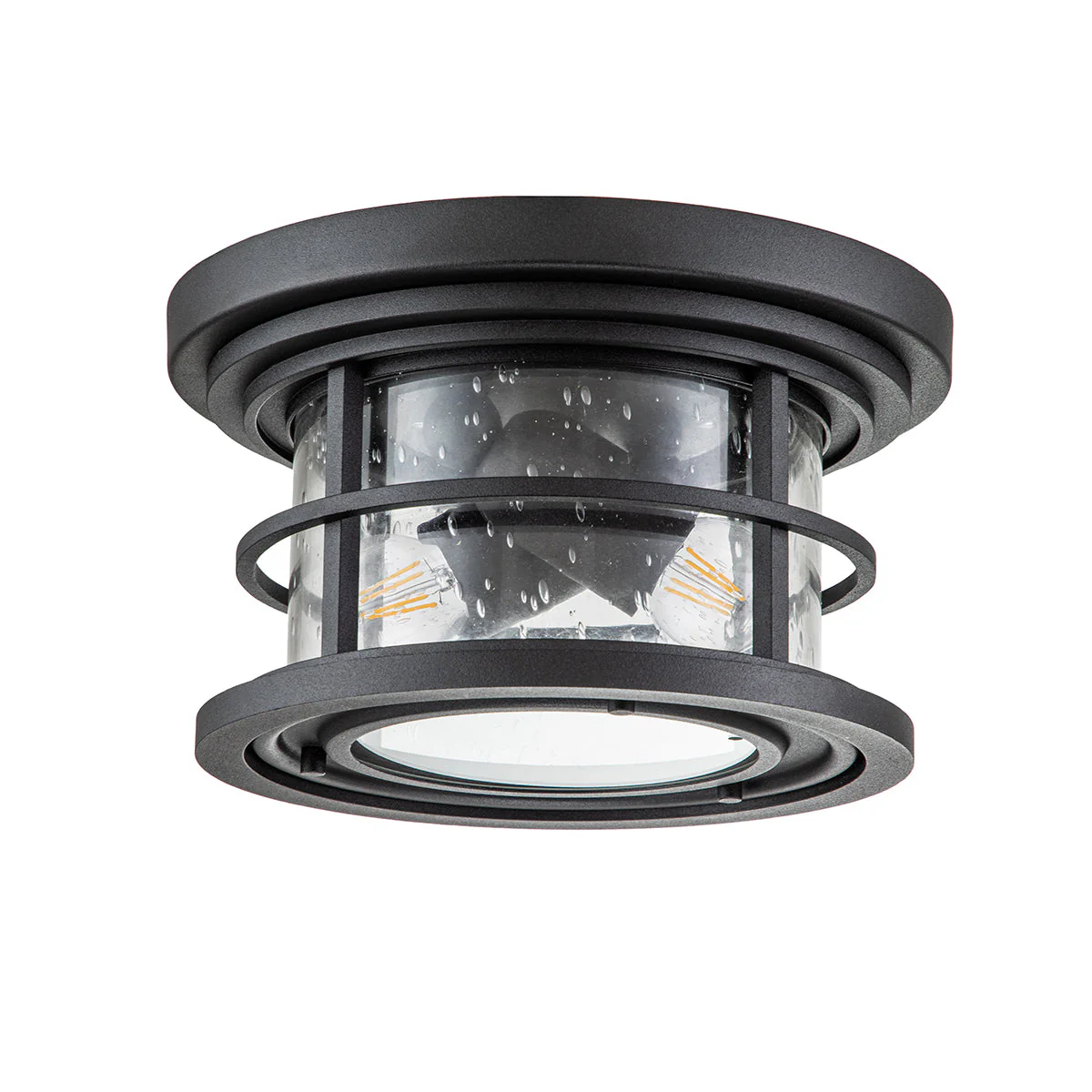 Lighthouse 2Lt Flush Mount – Textured Black Finish - Image 5