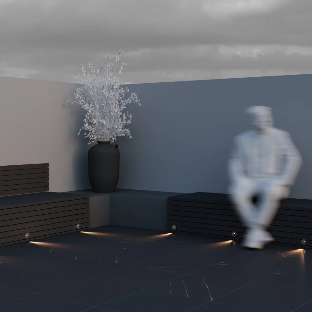 Lock Outdoor Recessed Lighting Black & White - Finish - Image 3