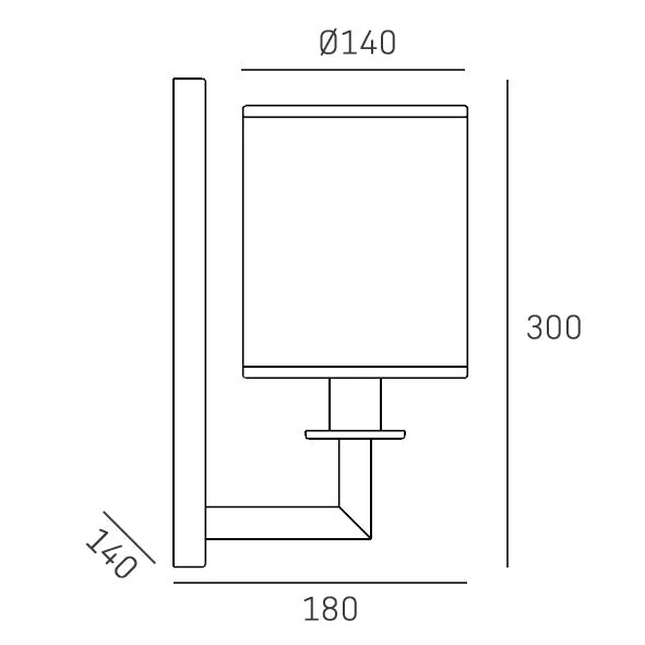 Lille 1Lt Wall Light - Brass/Nickel - Image 3