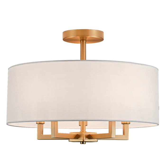 Lille 4/5Lt Semi-Flush Fitting - Brass/Nickel - Image 3