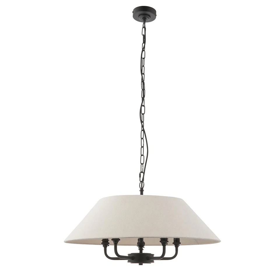 Lille 5lt Ceiling Light - Black/ Brass Base Finishes - Image 13