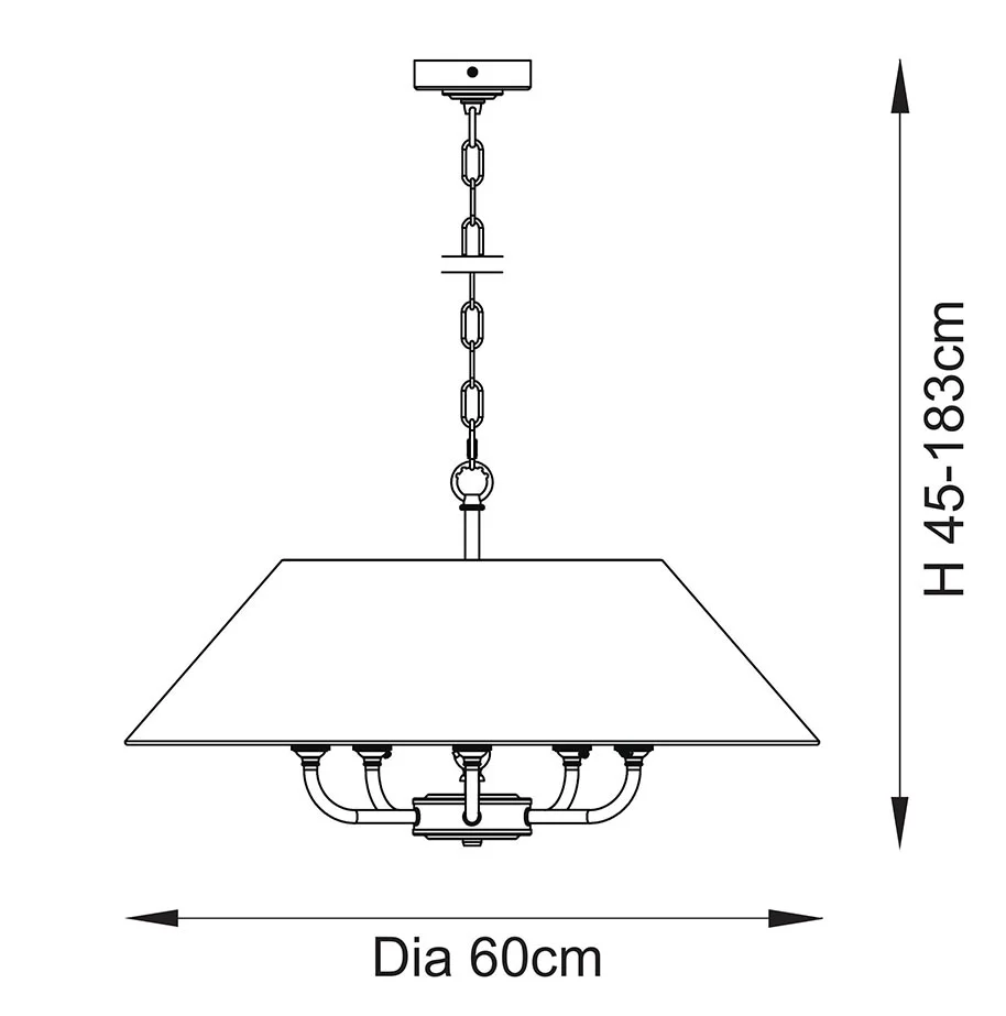 Lille 5lt Ceiling Light - Black/ Brass Base Finishes - Image 14
