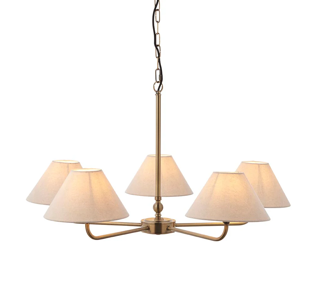 Lille 5lt Hanging Ceiling Lights - Black/ Brass Finishes - Image 13
