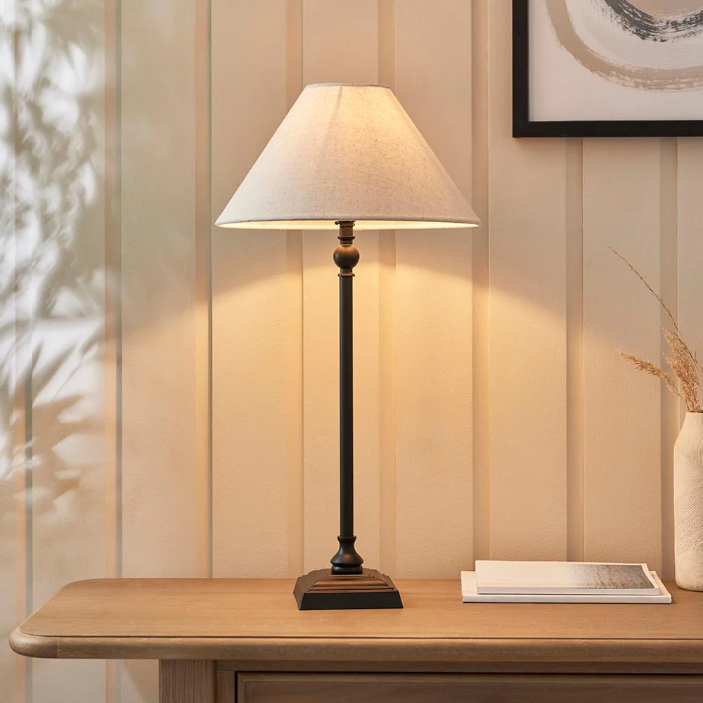 Lille Table 22cm/ 31cm Shade- Black/ Brass Base Finishes - Image 13
