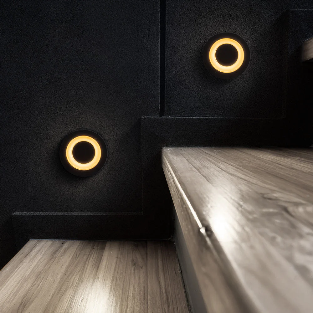 Limo Flush Wall Light - Black/White Finish - Image 4