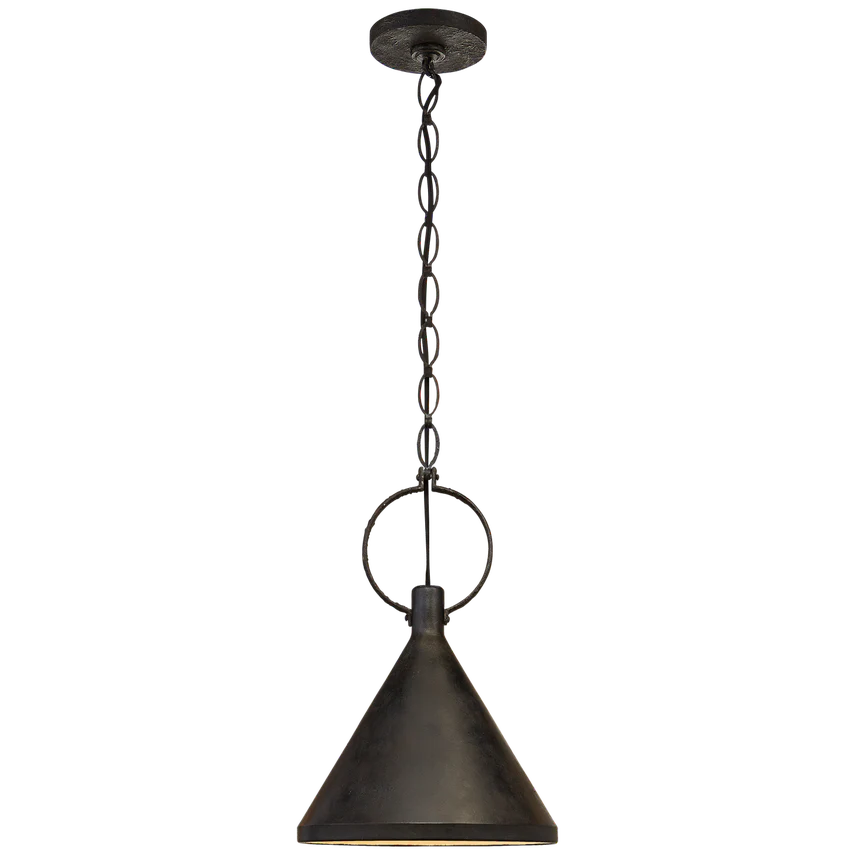 Limoges Pendant- Plaster White/ Aged Iron - Image 2