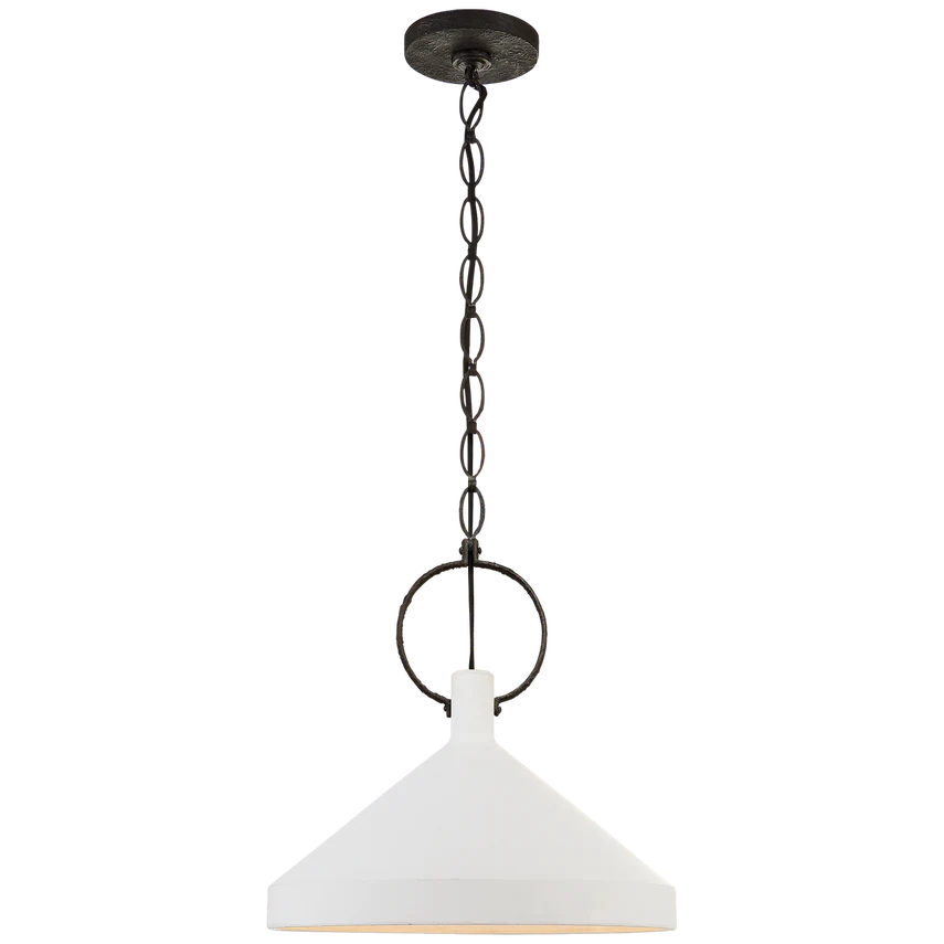 Limoges Pendant- Plaster White/ Aged Iron - Image 6