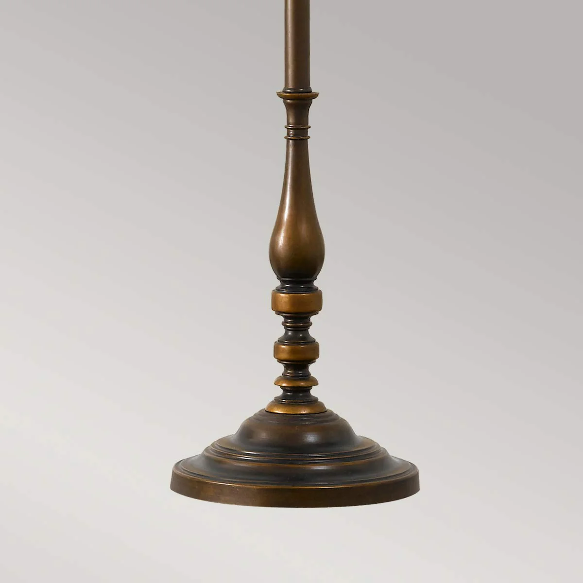 Lincolndale 1 Light Floor Lamp - Astral Bronze with Natural Shade E27 - Image 3