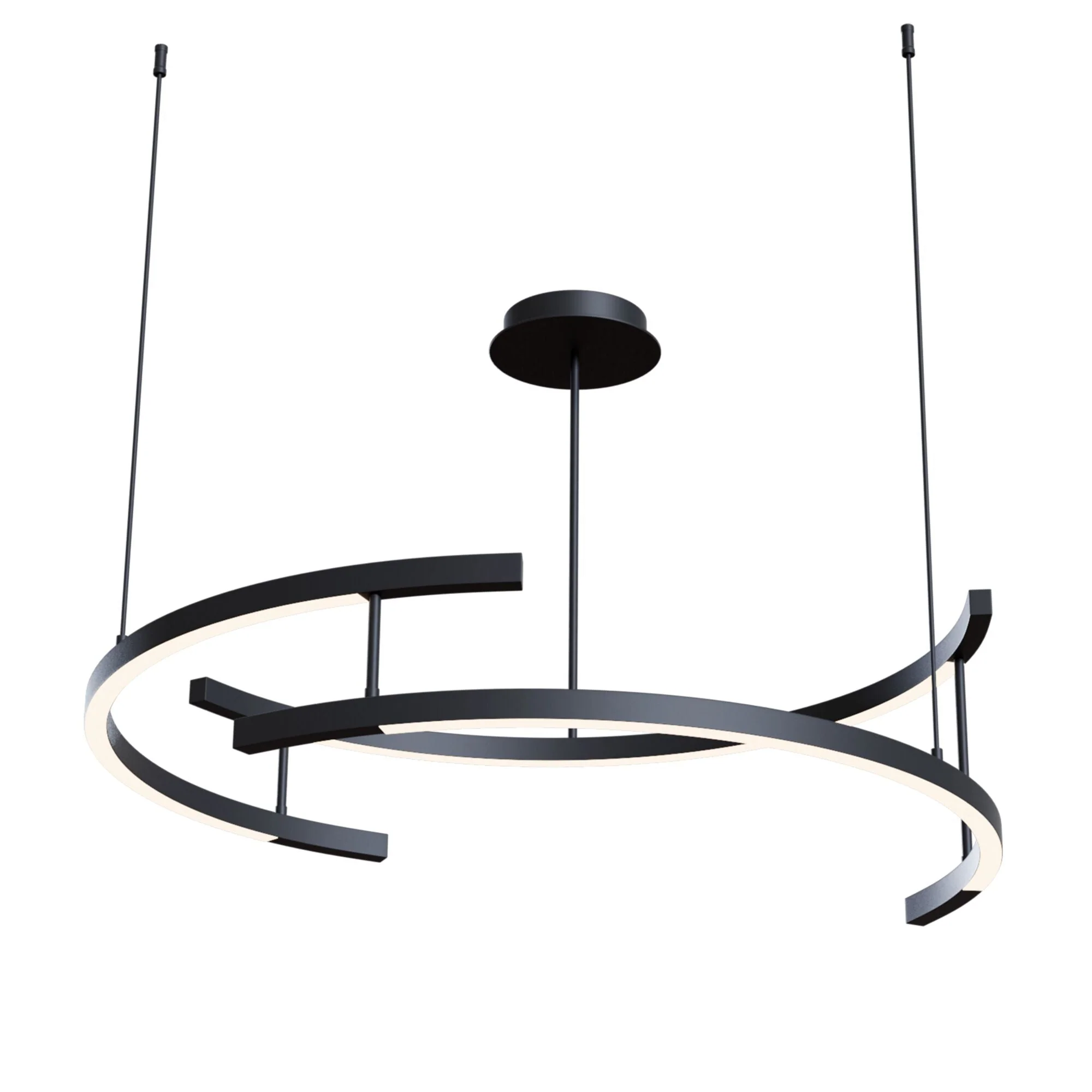 Line Centre Ceiling Light - Black Finish - Image 2