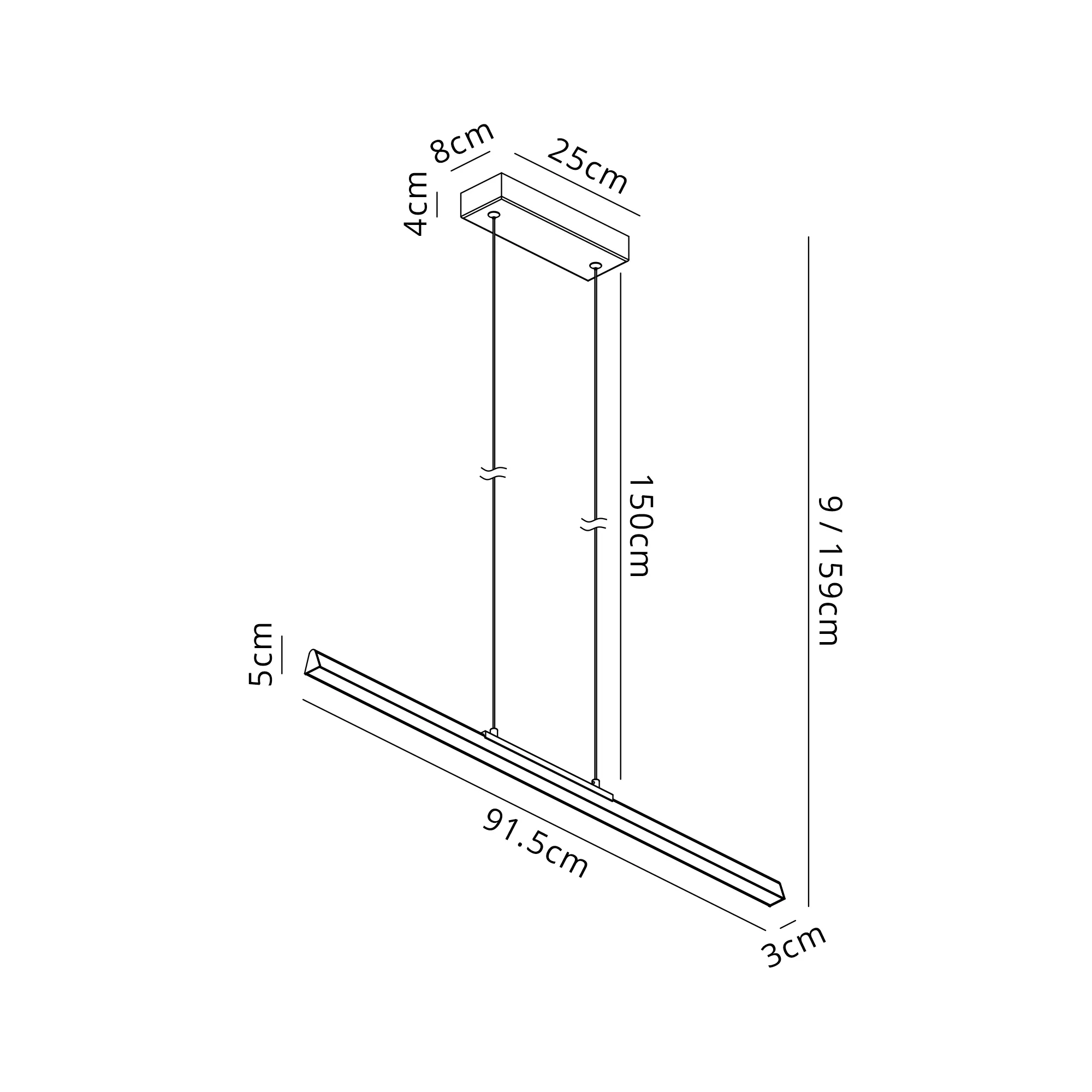 Lineal Linear Pendant, LED, 3000K 3yrs Warranty- Various Colours & Sizes - Image 28