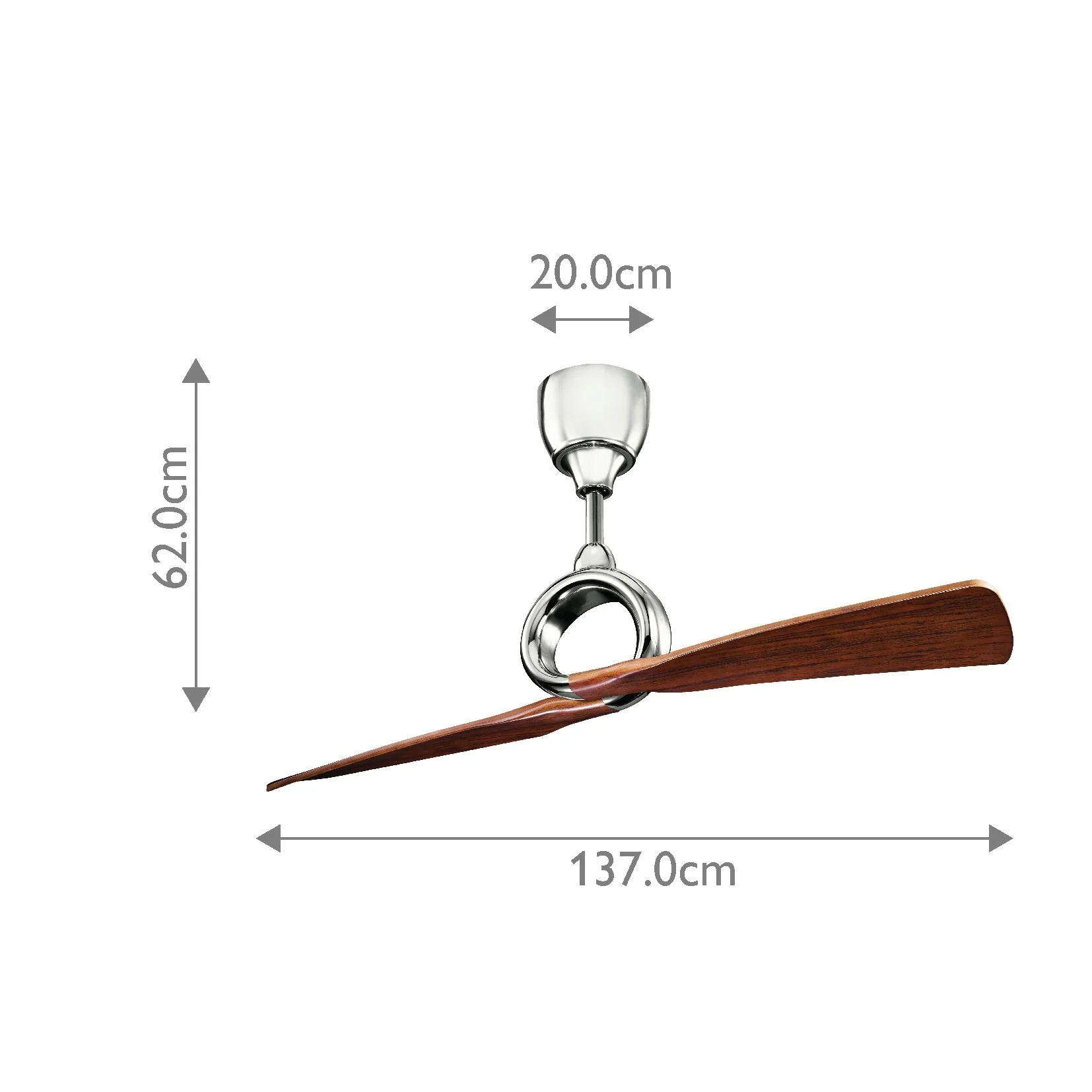 Link IP20 - 54in / 137cm Fan - Polished Nickel - Image 7