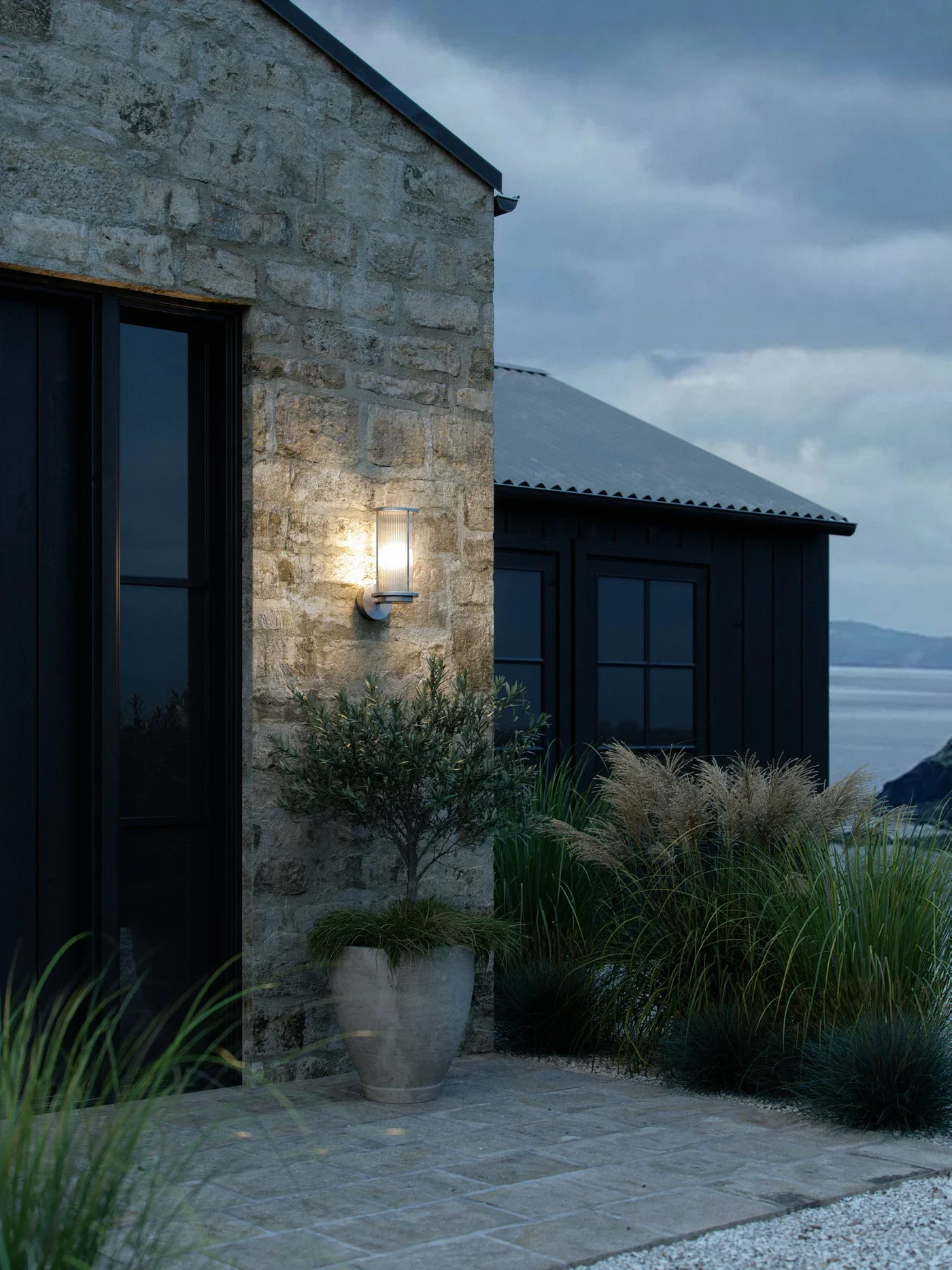 Linton Wall Light- Brass/ Galvanized Finish - Image 10