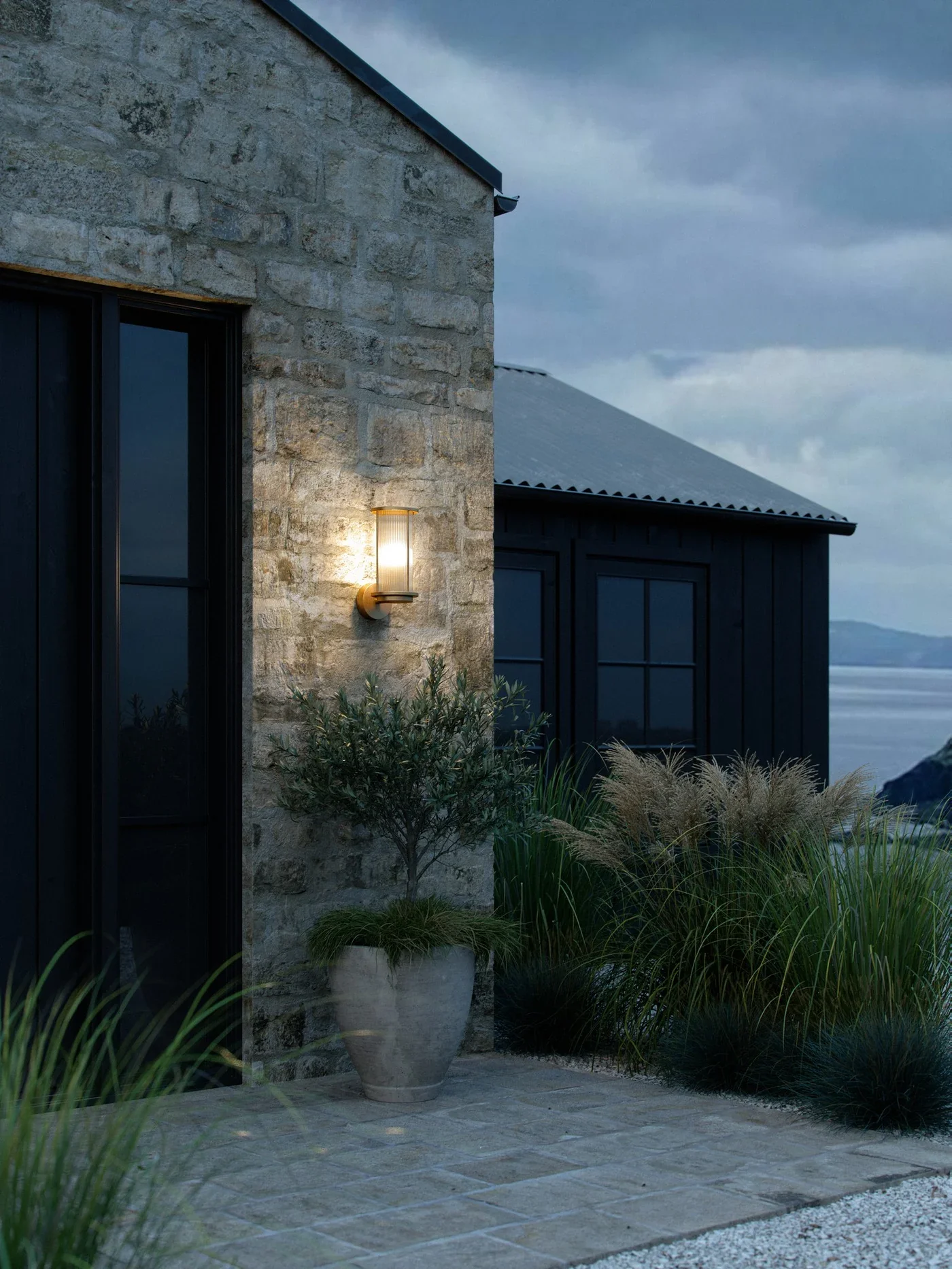 Linton Wall Light- Brass/ Galvanized Finish - Image 11