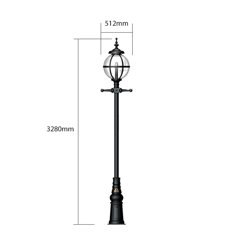 Litchfield 1Lt Post Lamp - Cast Iron - Image 4