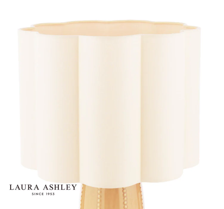 Littleton Table Lamp Yellow Ceramic and Antique Brass With Shade - Image 2