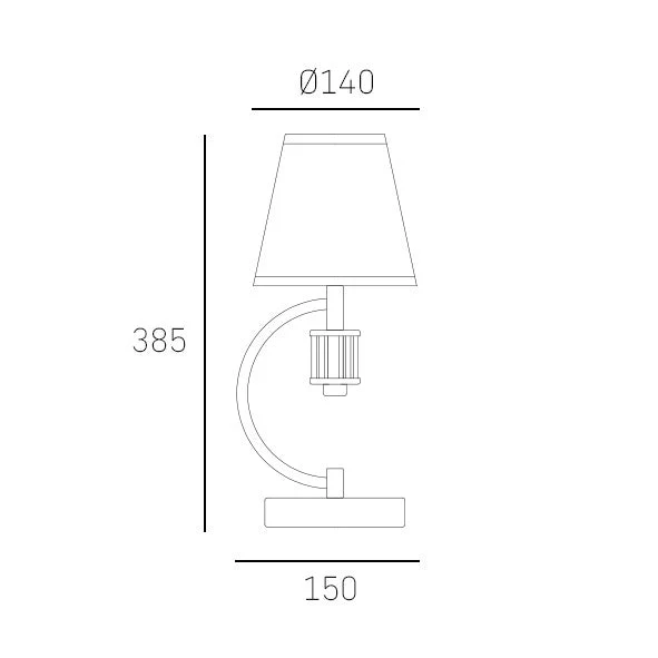 Liverpool 1Lt Table Lamp - Chrome - Image 2