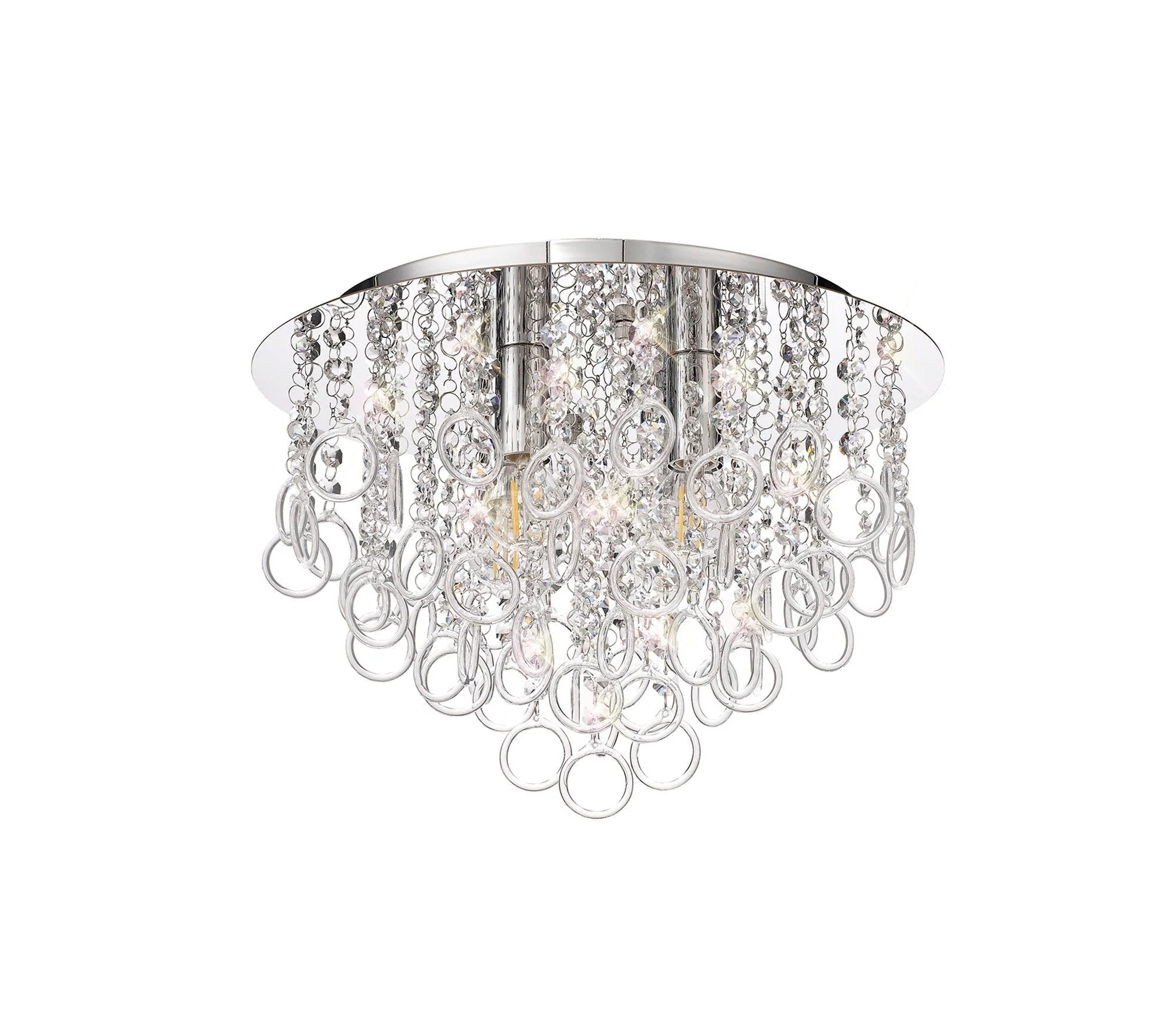 Livorno Ceiling, 4/6 Light E14, Polished Chrome/Crystal - Image 3