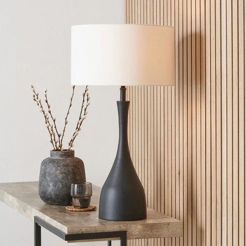 Llora Matt Black Metal Curved Table Lamp Base - Image 5