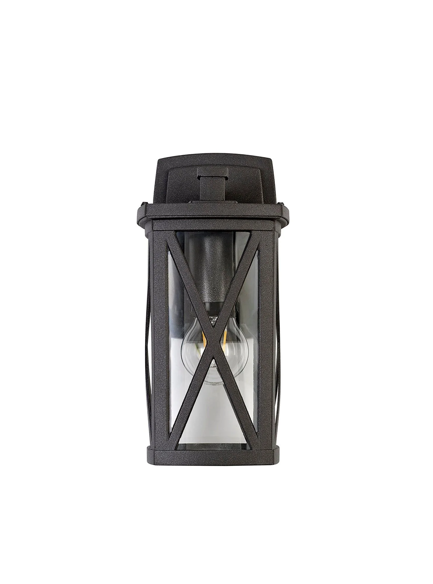 Loco Down Criss Cross Wall Lamp, 1 x E27, IP54, Anthracite/Clear Glass, 2yrs Warranty - Image 4