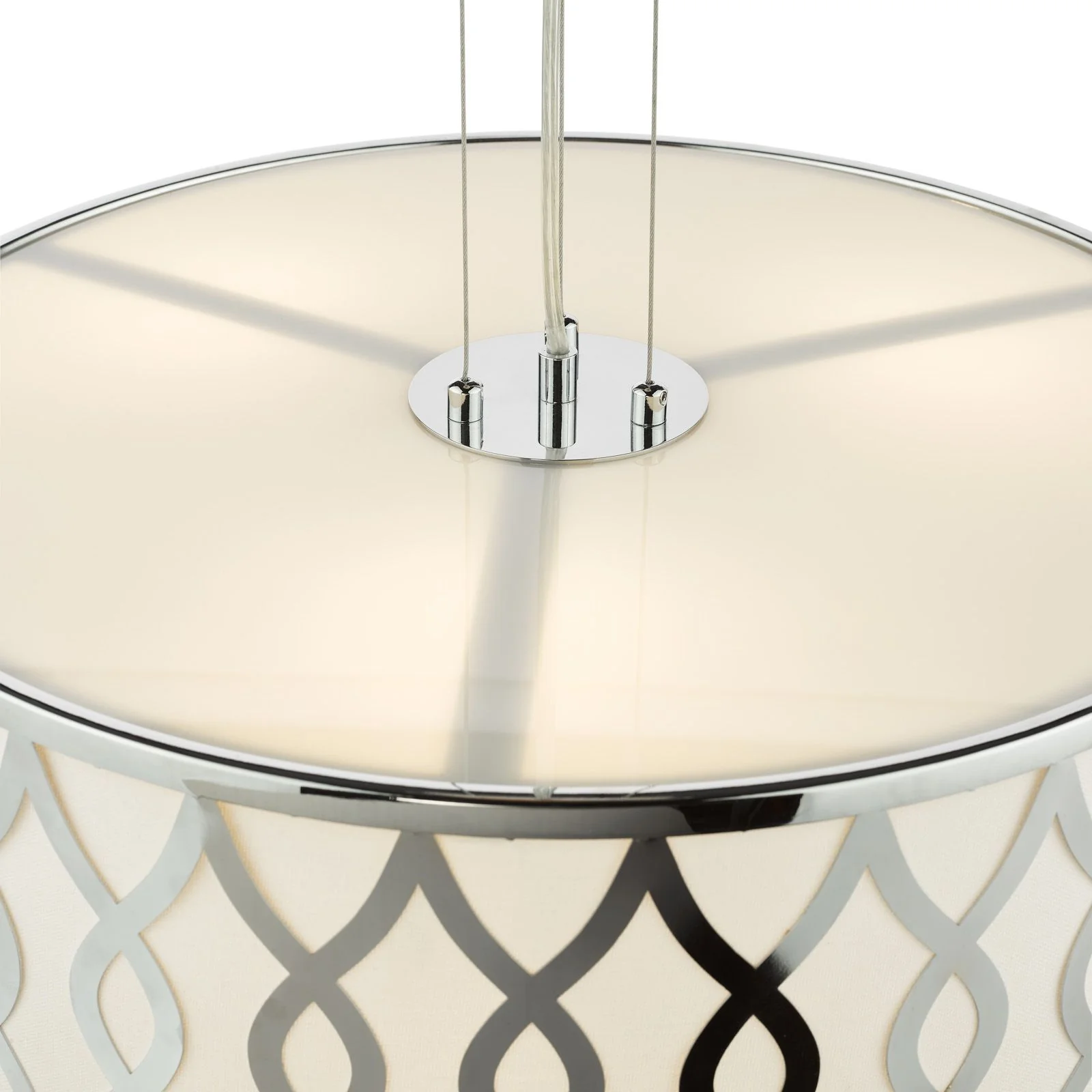Locryn 4 Lt Ceiling Light- Polished Chrome/ Brushed Bronze - Image 3