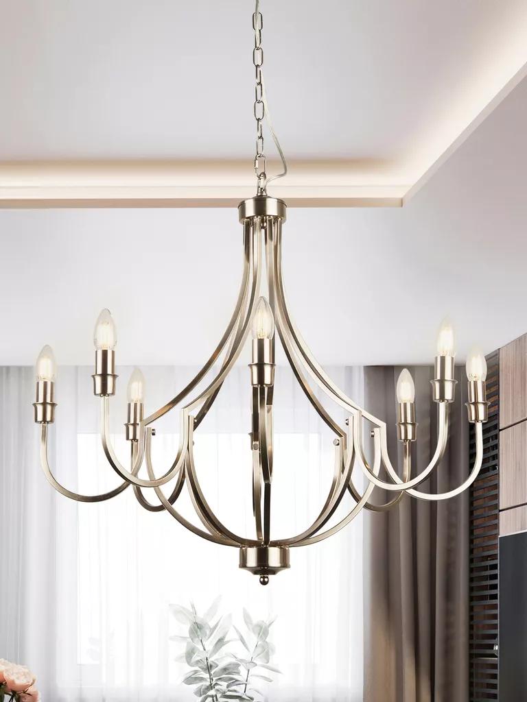 Lodge 5lt/ 8Lt Pendant - Satin Silver/ Black Finish - Image 12