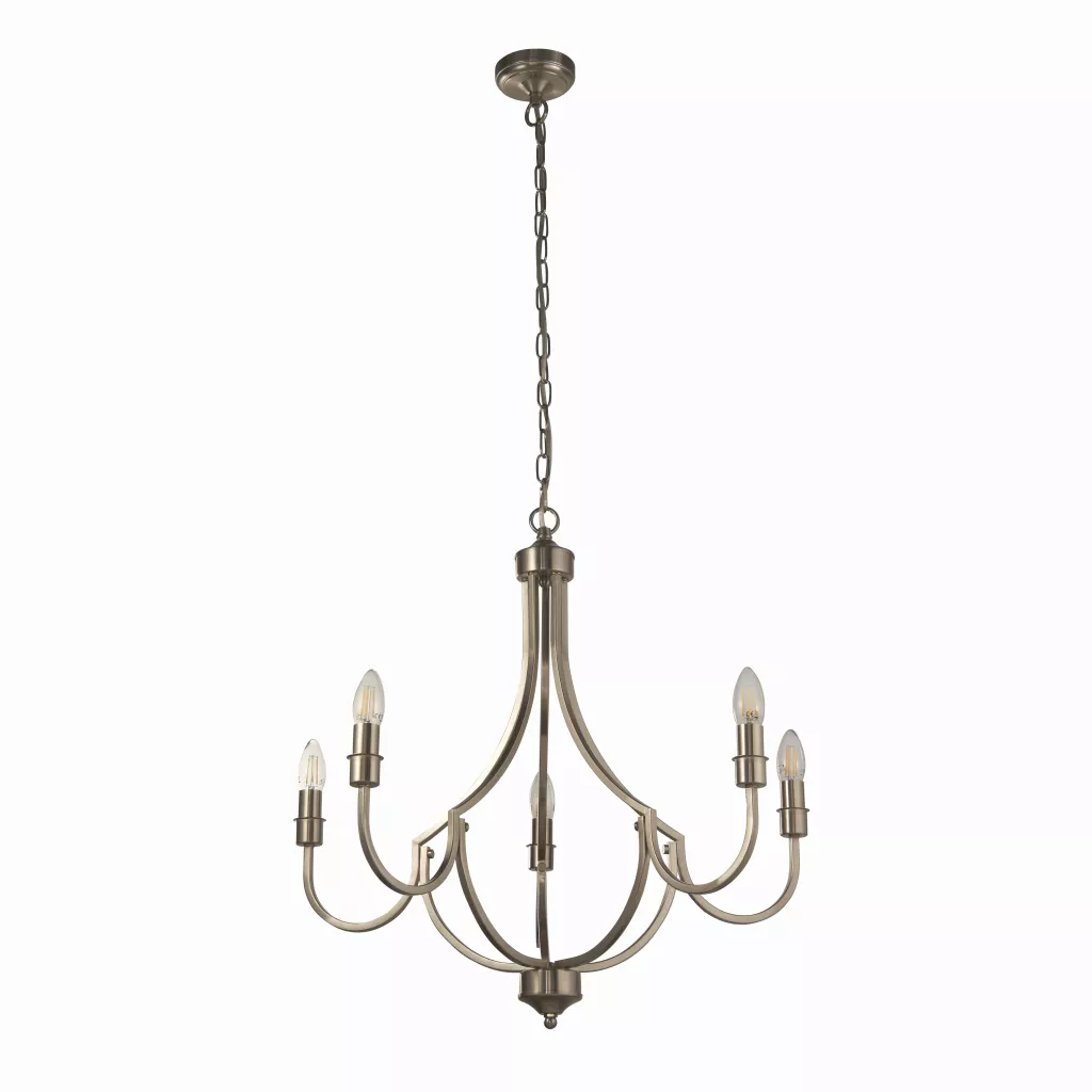 Lodge 5lt/ 8Lt Pendant - Satin Silver/ Black Finish - Image 14