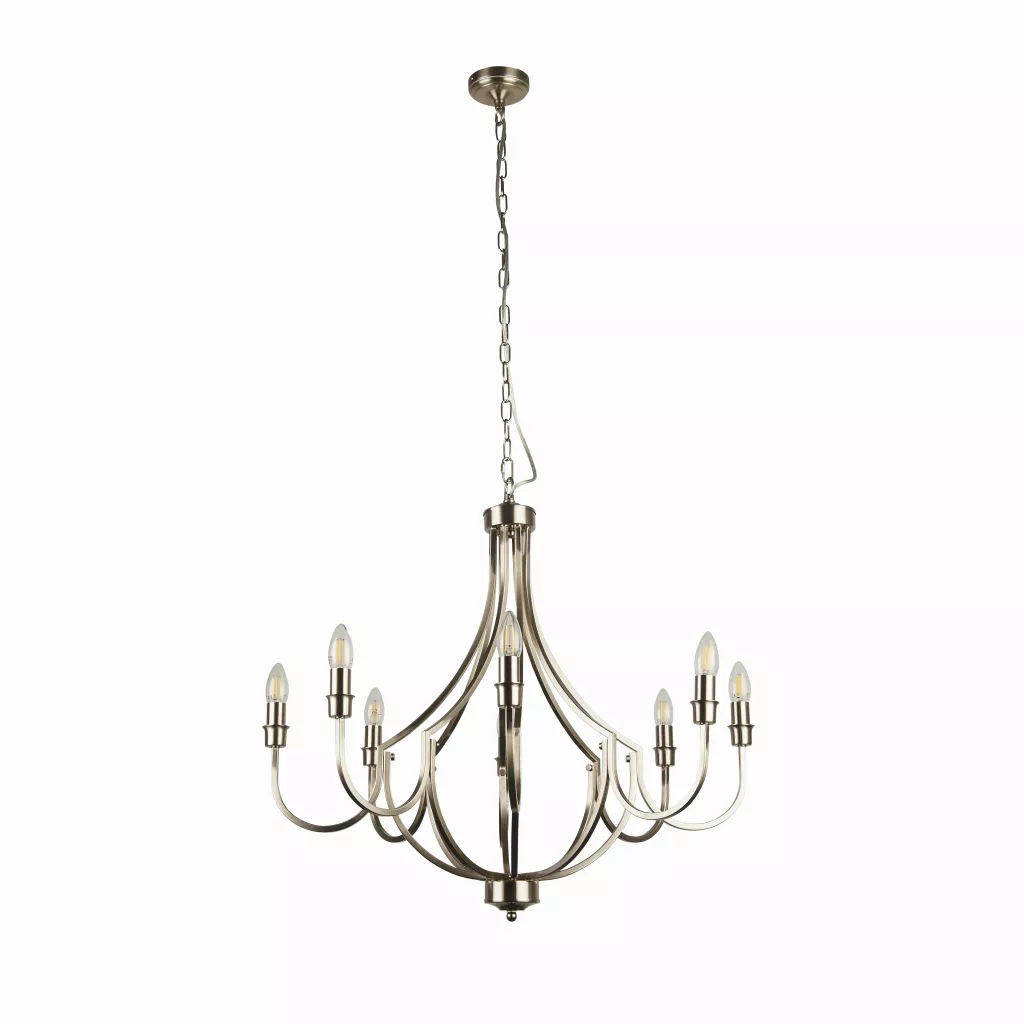 Lodge 5lt/ 8Lt Pendant - Satin Silver/ Black Finish - Image 2