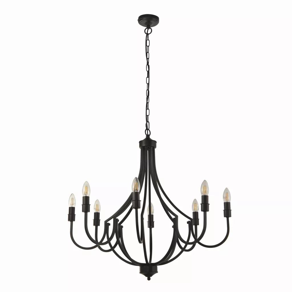 Lodge 5lt/ 8Lt Pendant - Satin Silver/ Black Finish - Image 4