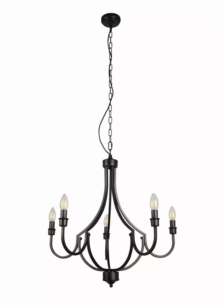 Lodge 5lt/ 8Lt Pendant - Satin Silver/ Black Finish - Image 6