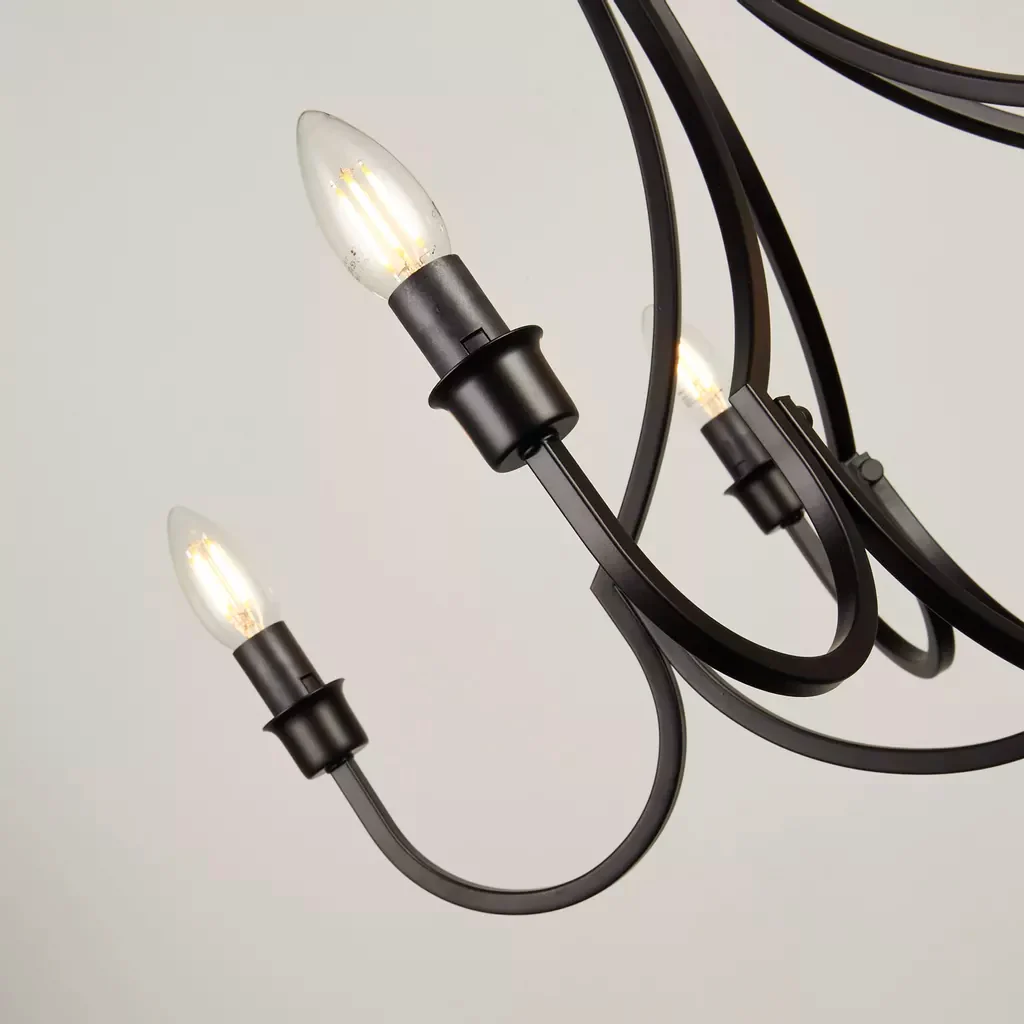 Lodge 5lt/ 8Lt Pendant - Satin Silver/ Black Finish - Image 7