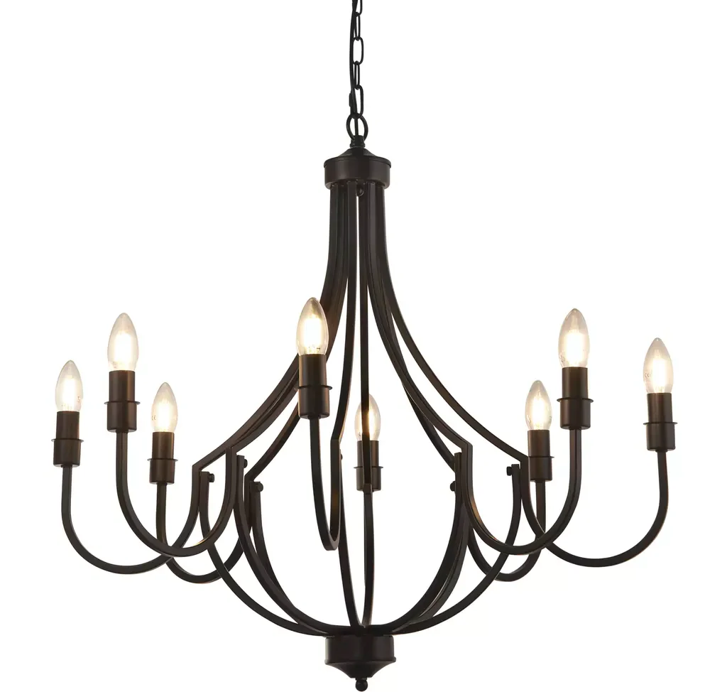 Lodge 5lt/ 8Lt Pendant - Satin Silver/ Black Finish - Image 8