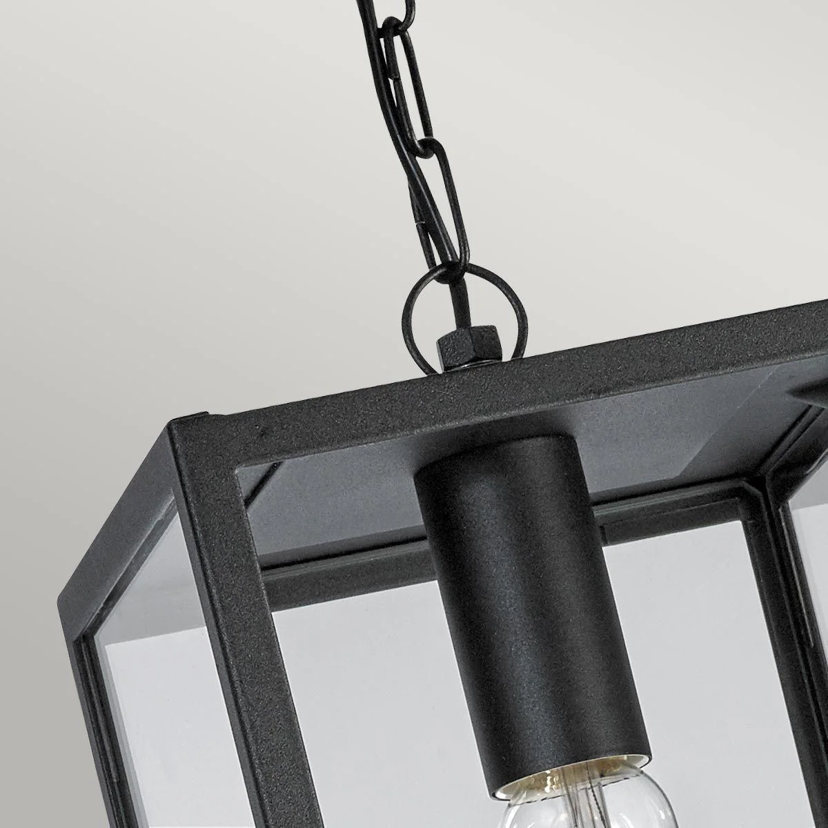 Lofoten 1 Light Chain Lantern - Black IP44 E27 - Image 2