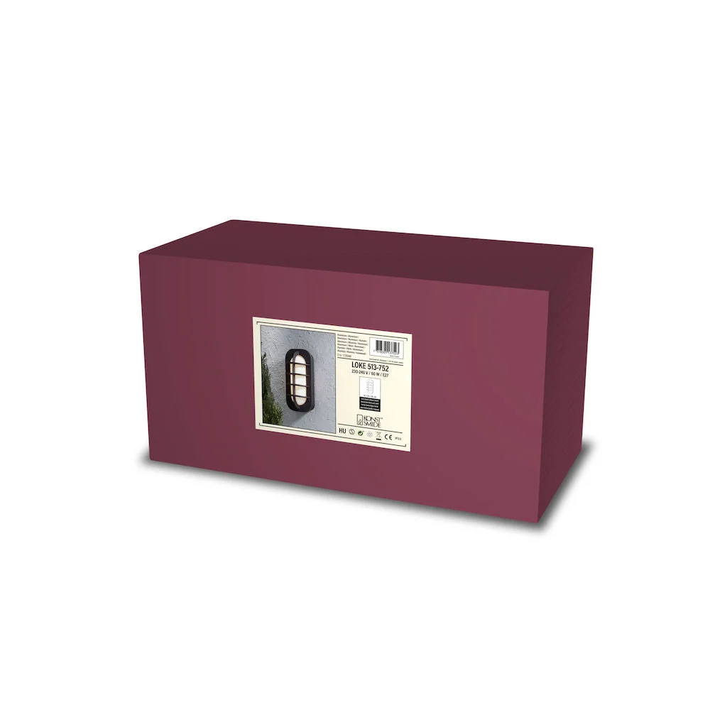 Loke Flush Wall Light IP23 - Matt Black - Image 2