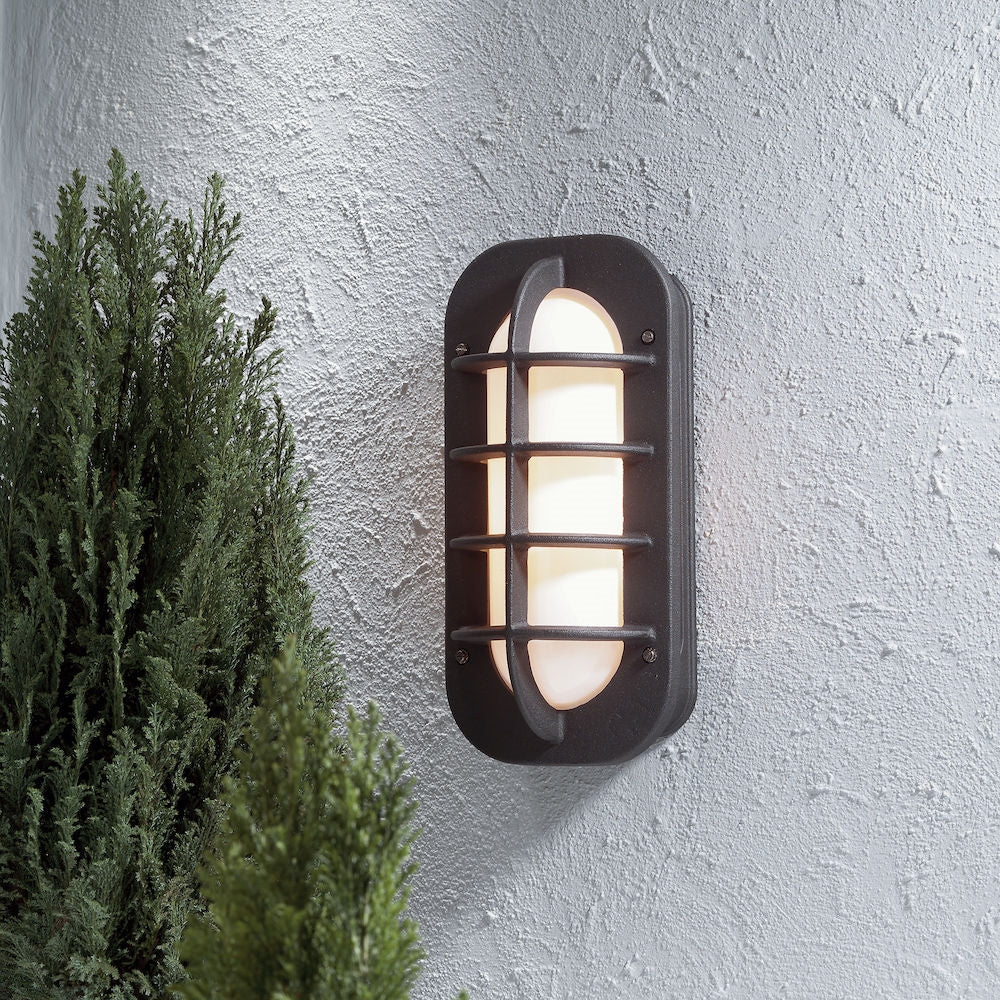 Loke Flush Wall Light IP23 - Matt Black - Image 3