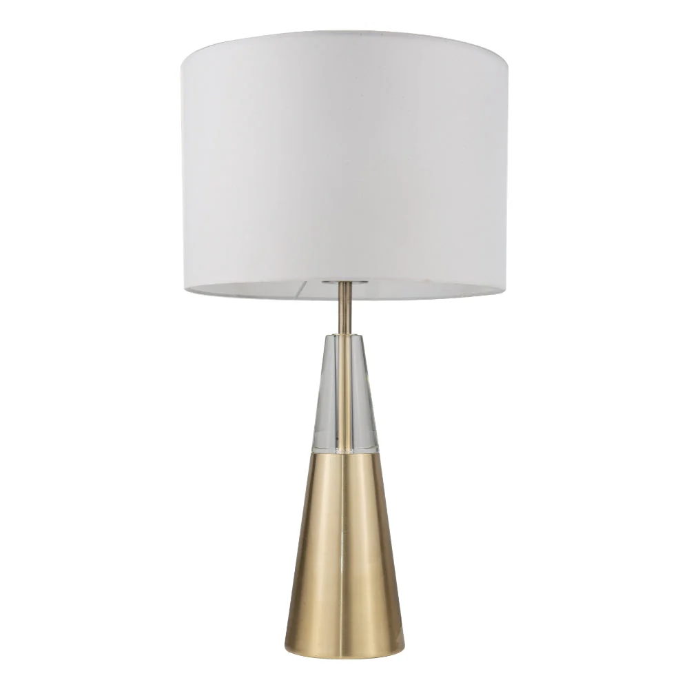 Lola Crystal Table Lamp- Satin Gold/ Satin Chrome Finishes - Image 2
