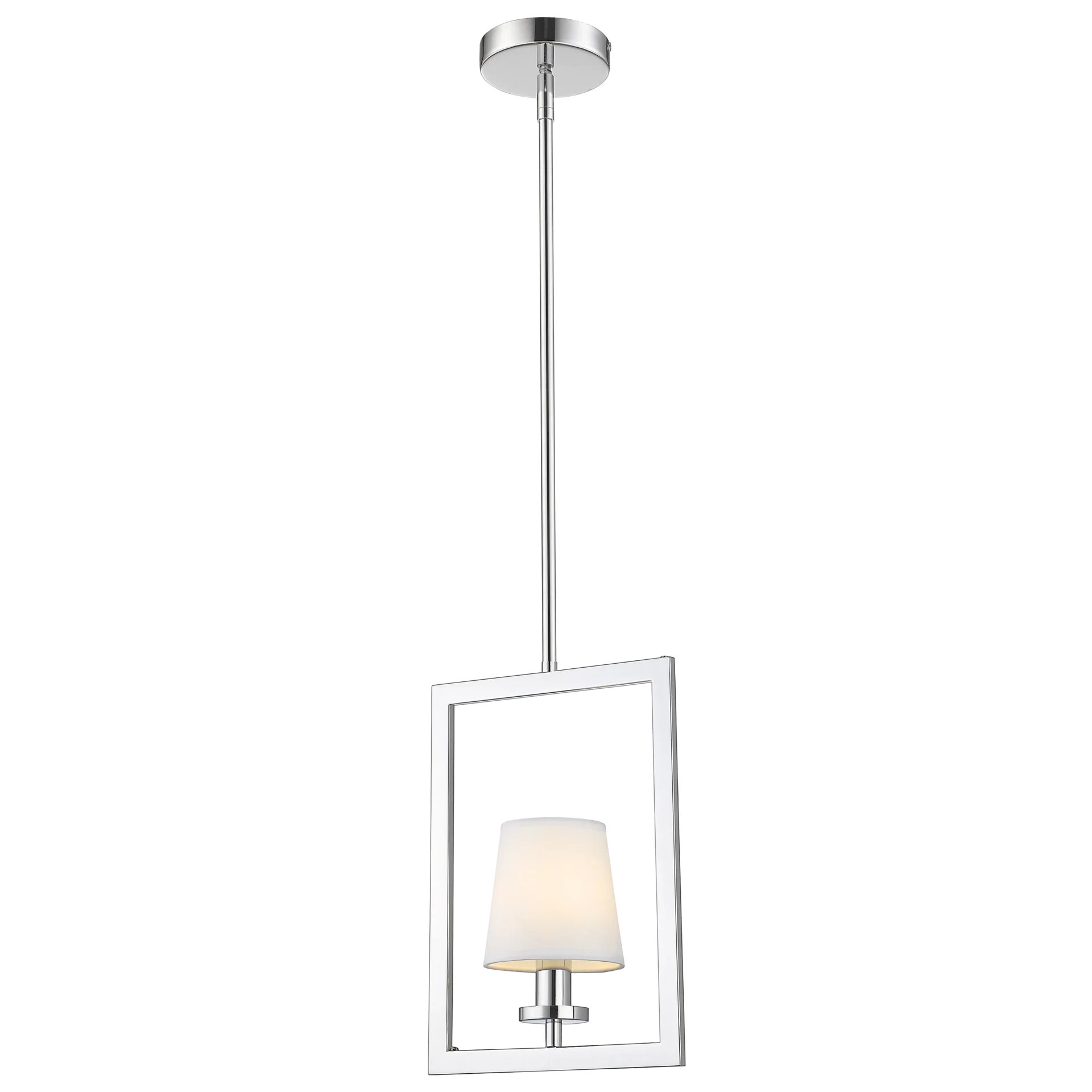 London 1Lt Centre Ceiling Light - Chrome & White/Chrome & Black Finish - Image 2