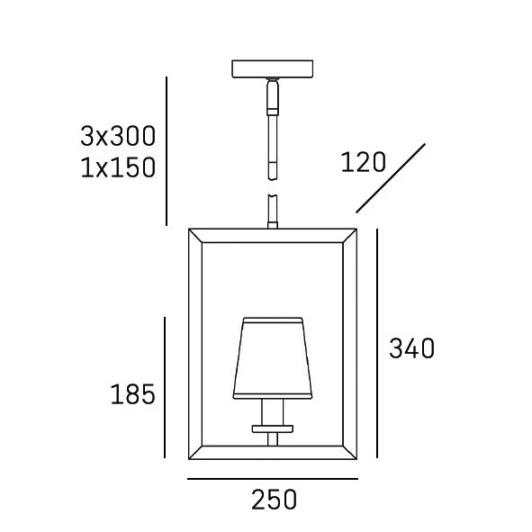 London 1Lt Centre Ceiling Light - Chrome & White/Chrome & Black Finish - Image 5