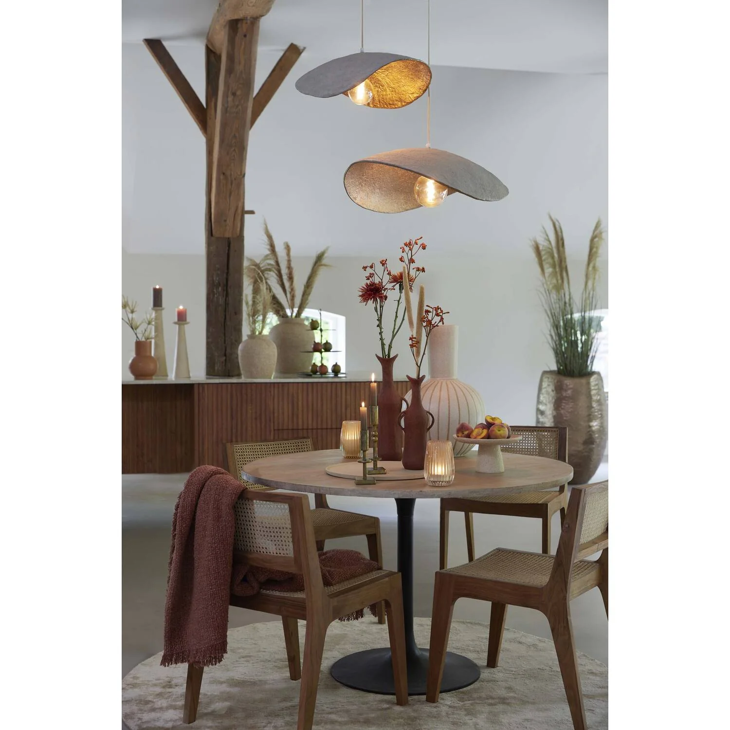 Lonia Small/Large Hanging Lamp Cream+Antique Bronze/Grey+Antique Bronze - Image 9