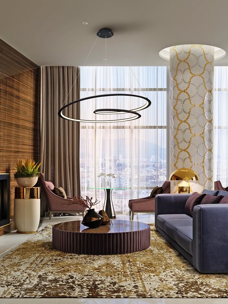 Looping LED Lamp, Black/White in Medium/Large - Image 4