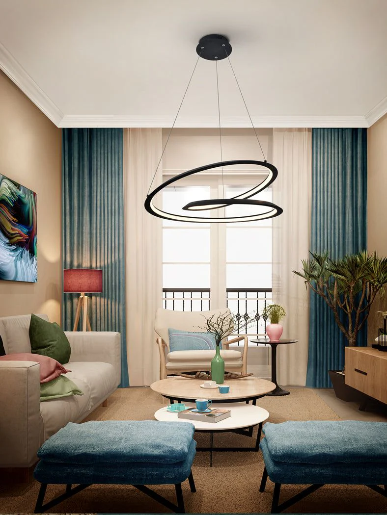 Looping LED Lamp, Black/White in Medium/Large - Image 5
