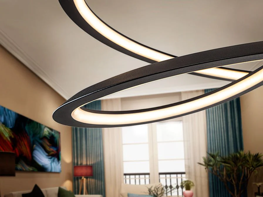 Looping LED Lamp, Black/White in Medium/Large - Image 6