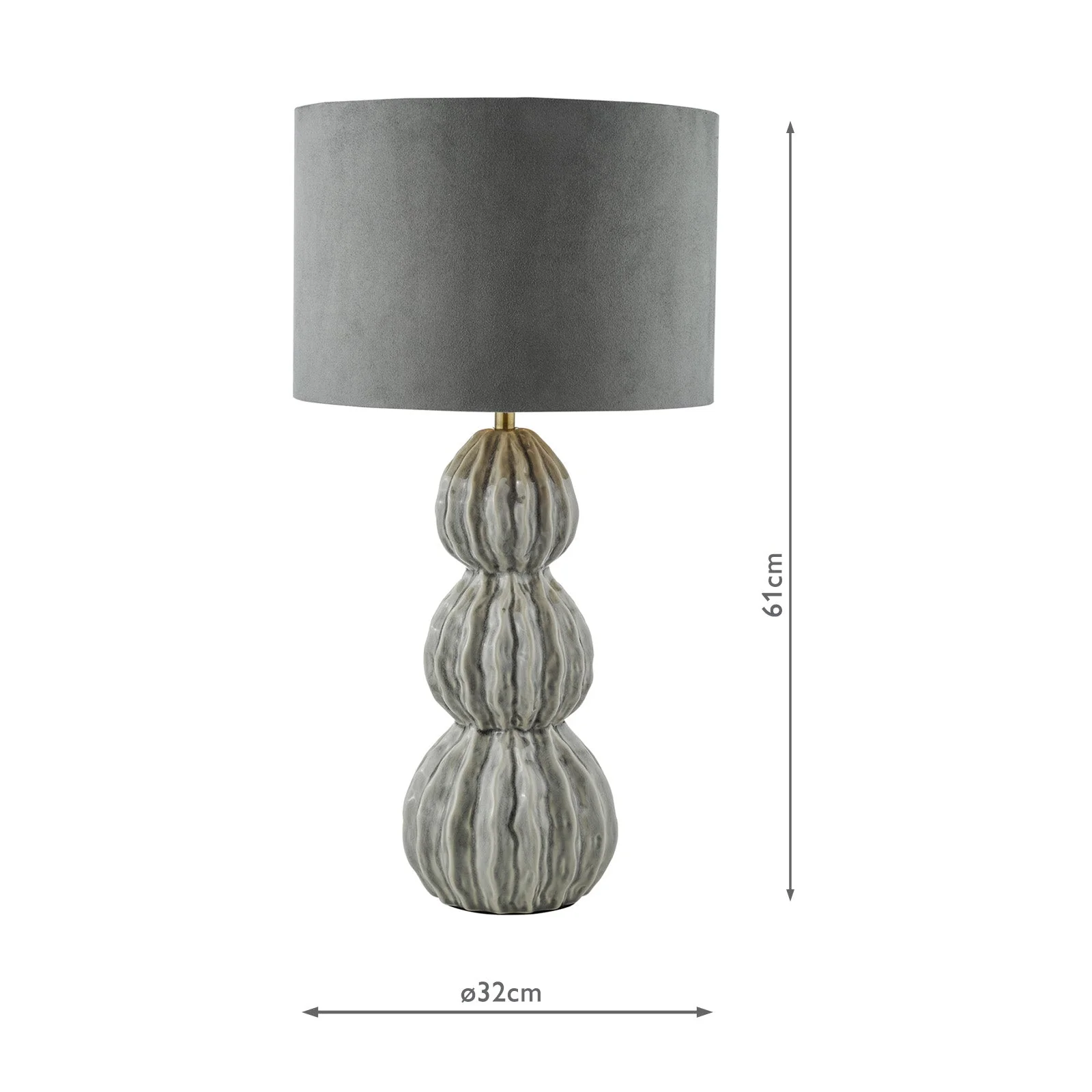 Lorelai Ceramic Table Lamp Blue/Grey With Shade E27 - Image 14