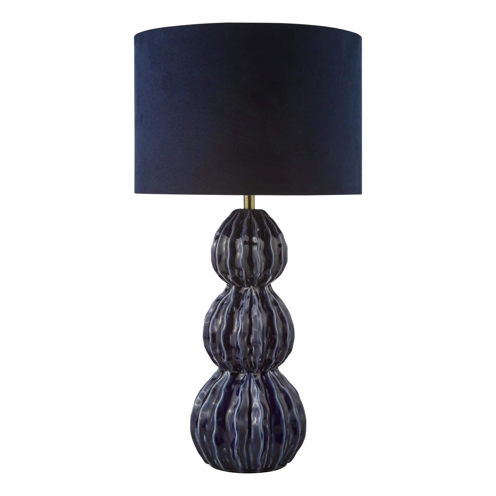 Lorelai Ceramic Table Lamp Blue/Grey With Shade E27 - Image 2